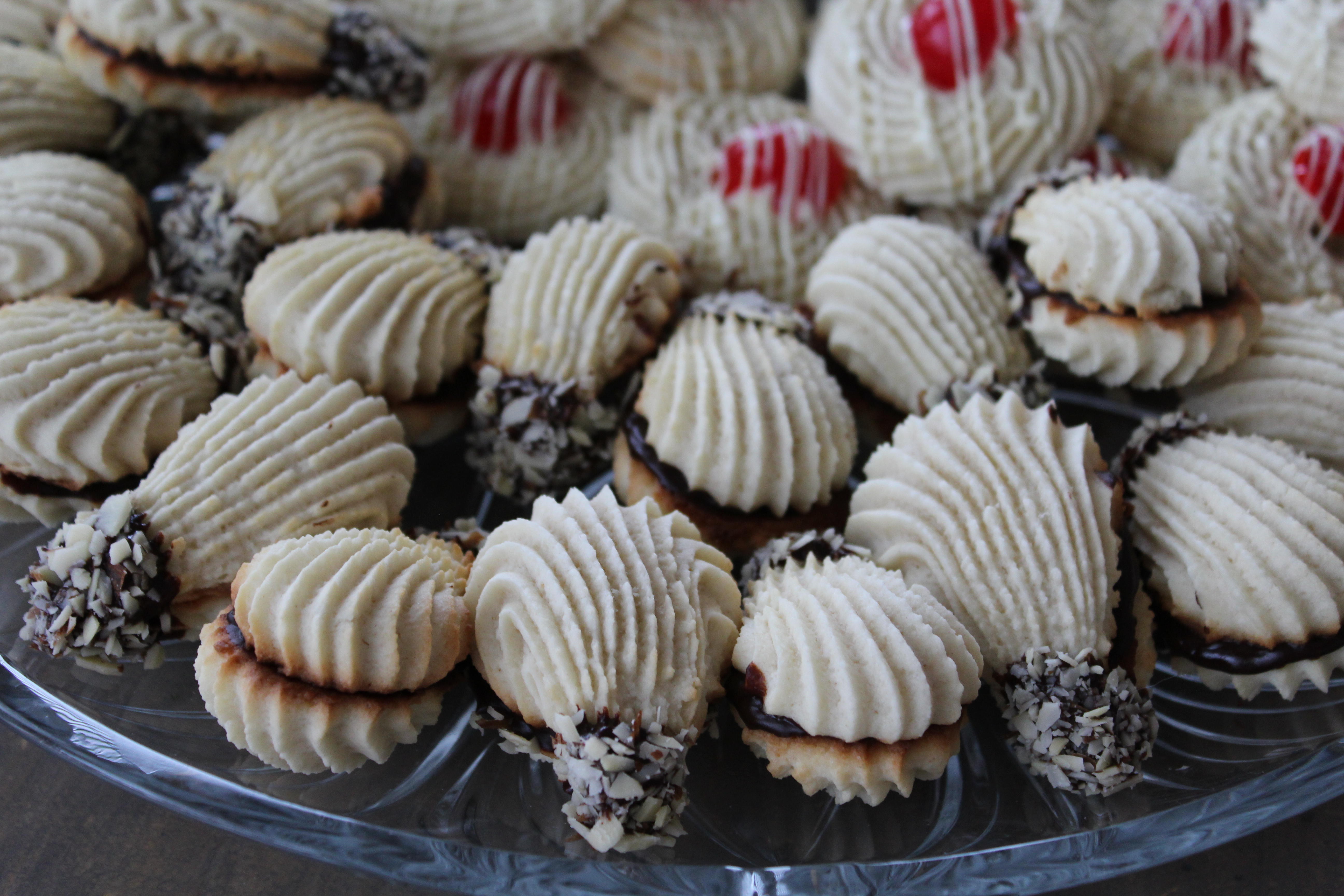 Piped Almond Tea cookies